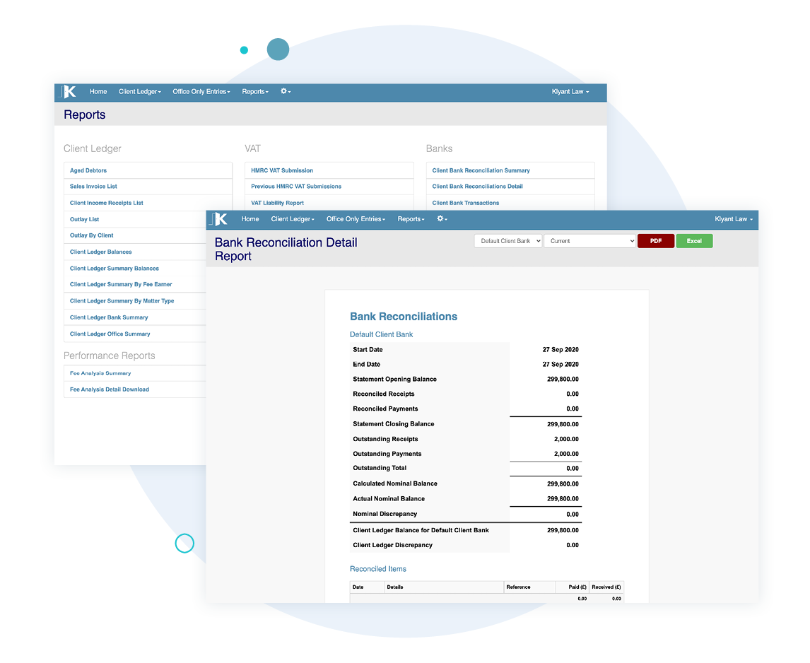Our Reconciliation reports ensure you can review your work with ease Our Reconciliation reports ensure you can review your work with ease
